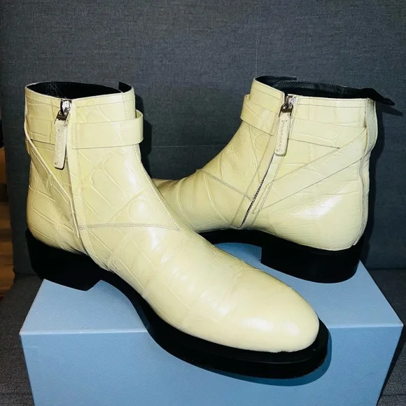 Givenchy Croc Embossed Leather Boot (NWT)!